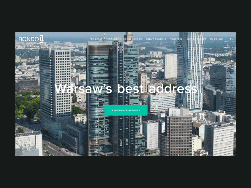 Rondo1 Skyscraper 3d building business interactive modern office skyscraper three.js ux warsaw website