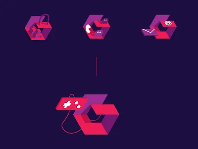 Gemly - Logo system geometric logo isometric illustration isometric logo logo system mateusz pałka poland silesia symbol studio