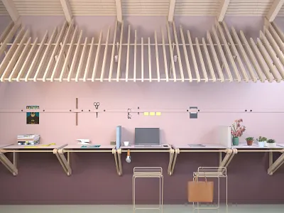 OFFICE INTERIOR - Standing Desks 3d 3d art 3d max cool workspace coworking design happy at work interior interior branding interior edsign interior styling new work office design office desk visual identity visualisation vray work happy workplace design workspace workspace design