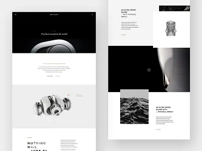 Devialet audio ecommerce editorial grid layout luxury minimal premium shop speaker typography