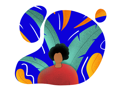 Afro Hero and plants afro afro hero illustration plants