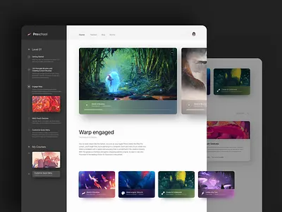 Procreate Concept app dashboard interface landing landing page layout minimal procreate product responsive ui ux web website