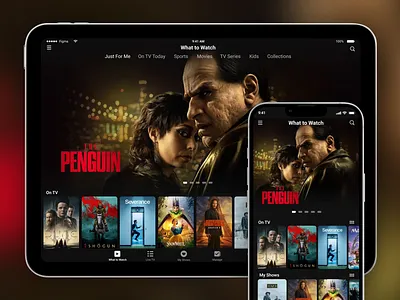 TiVo mobile app - What to watch screen digital screens ios ipad iphone mobile product design ui ux visual design