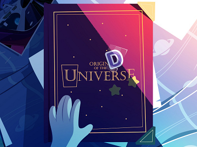 Stay curious! animation book character concept concept art illustration kid origin photoshop space sticker universe