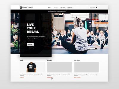 Stay Motivated Landing Page design home page landing page ui ux web design