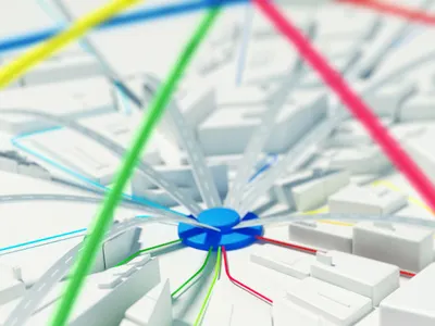 Google Fiber: Hop On Board 3d map miniature motiongraphics wildlifela