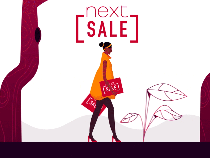 Next Sale Character animation character design sale vector