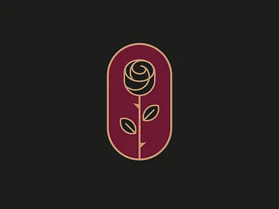 Black Rose flower icon identity illustration logo music rose tattoo vector