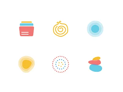 Relationship Improvement App logo balance cards circles focus layers logo stones