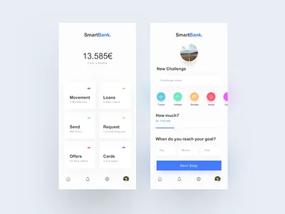 Smartbank app bank kit ui user experience ux walled