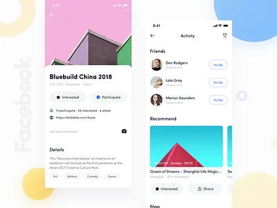 Facebook App_04 app blue card facebook facebook redesign icon kane kane d typography ui ux
