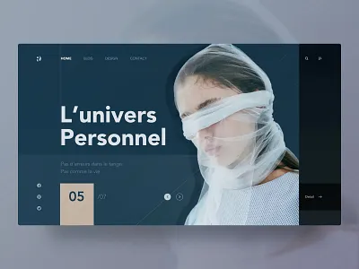 L'univers personnel — Le voile blanc blue color dark layout lonely ui web white woman yiker