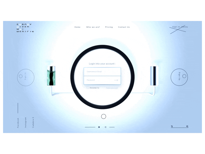 Best. Sign In. Ever. 3d animation cinema 4d interaction login medicine sign in ui ui animation ux