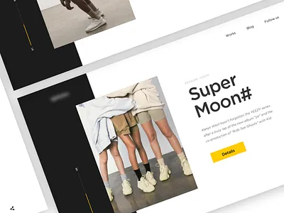 store web black design fashion shop store ui web web design white yeezy yellow