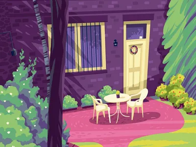 Home - 28 architecture garden hiwow home house illustration plants