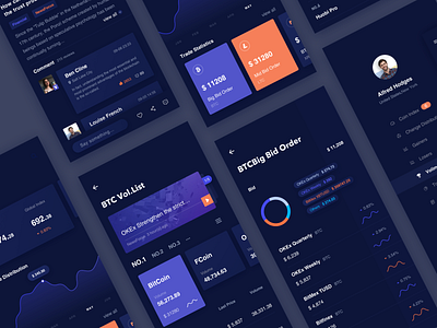 Digital currency assets app app design card design fashion financial graph illustration lists mobile ui ux web