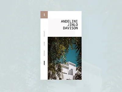 AJD Portfolio Home Mobile view architect architecture article clean design editorial firm grid hierarchy layout light minimal minimalist mobile typography ui visual web design website white
