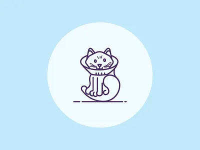 Elizabethan Collar Outline cat cute cat elizabethan collar icons illustrations vet veterinarian