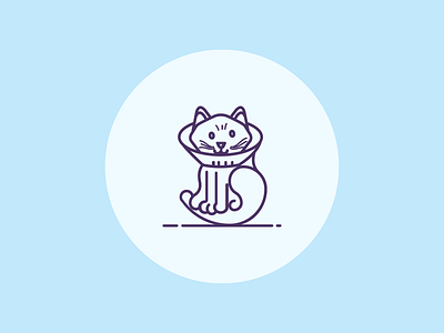 Elizabethan Collar Outline cat cute cat elizabethan collar icons illustrations vet veterinarian