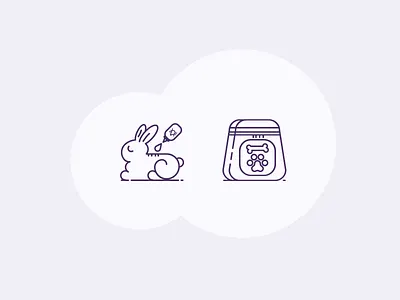 Vet Icons - Work in Progress animal food bug icons illustration insecticide rabbit vet veterinarian