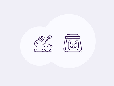 Vet Icons - Work in Progress animal food bug icons illustration insecticide rabbit vet veterinarian