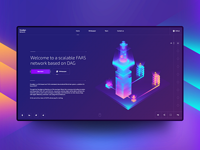 Home Website Isometric illustration. 3d bitcoin blockchain clean crypto design gradient illustration interface isometric landing minimal ui ux webdesign