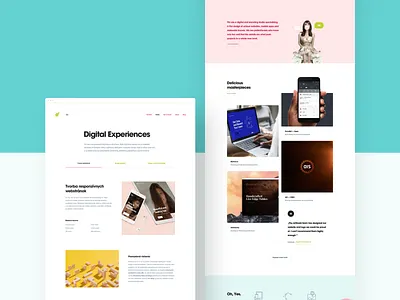 Art4web website clean colorful homepage landing projects references services subpage webdesign website