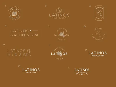 Latinos Salon & Spa re-brand. branding design graphic letters logo rebrand