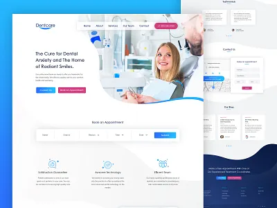 Dental Website Design clean dental dental clinic dentist modern web design website design