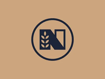 New Castle Distillery Icon alcohol badge botanical brand branding field icon logo minimal n nature spirits thick lines whiskey