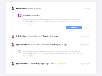 Manager Activity Board dashboard project management ui ux