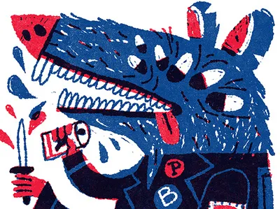 Blue Ribbon Rat beer illustration pbr rat