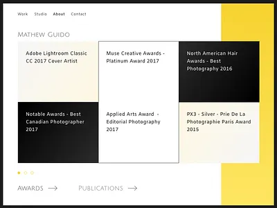 Mathew Guido Concept about awards black clean design concept ui design gradient grid interface minimalism site typography ui ui ux web white