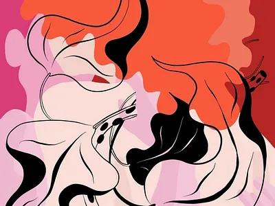 Fluidity black lines equality gender illustration love rights self acceptance self love vector