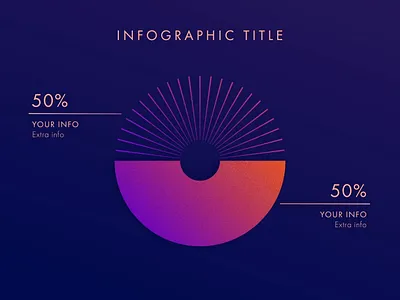 Infographic Motion Template 2d adobe stock after effects animation chart design gradient graphic illustrator infographic infographic design motion graphics motion template percentage template texture title