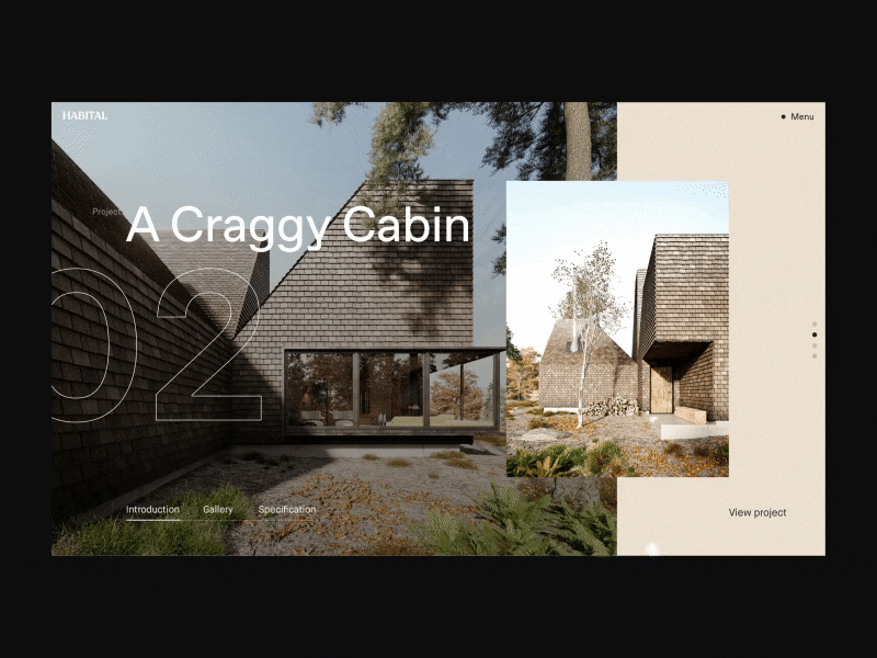 Habital Interaction Ideas after effects animation architecture clean interaction interface interior design landing page minimal ui ux web web design website