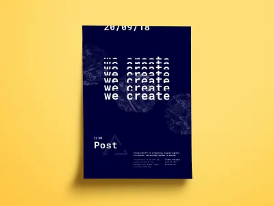 We create together design graphic poster print sketch app typography
