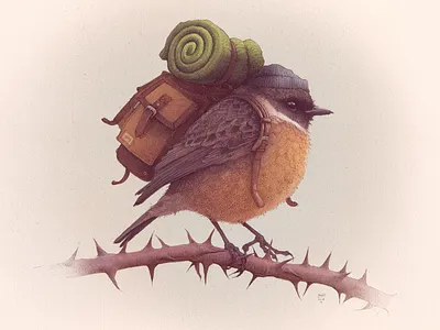 Wanderlust adventure animal animals bird camping character color drawing handdrawn hip hipster illustration pencil pencil drawing travel wander wanderlust warm