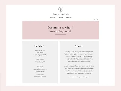 Personal Portfolio Website brand branding elegant elements feminine interaction interactive minimalist pink screen typography ui ui deisgn ui designers ui ux ui ux design uidesign ux webdesign website