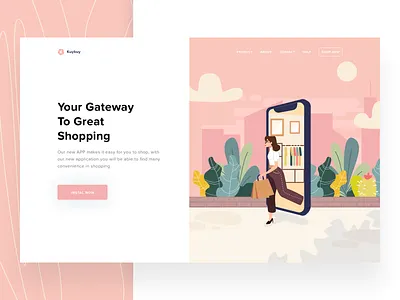 E-commerece header design header illustration landingpage ui vector web website