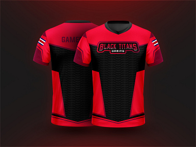 eSports Jersey Design - Black Titans Gaming apparel black esports game gaming jersey mascot merchandise sign sports team titan zip zipper