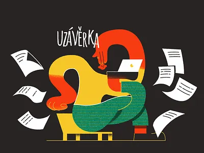 Language Cards #2 | Deadline character deadline design drawing graphic illustration material noise