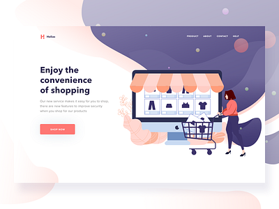 E-commerece header design header illustration landingpage ui vector web website