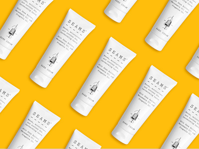 SEAMS beauty branding clean design graphic design illustration logo packaging skincare