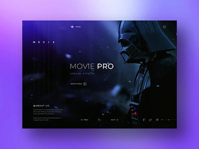 Special Effects Company Website Design after effects animation branding cinema design inspiration logo movie database movies special effects typography ui ux webdesign website