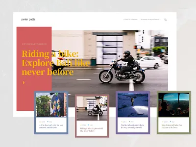 Travel Blog article blog clean creative modern retro story traveler ui ux vlog webpage website wordpress