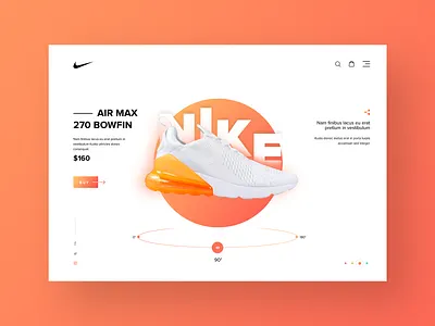 Nike Shoe Product Detail Design branding clean design ecommerce fashion flat inspiration nike nike air nike running nike shoes shoes shopping typography ui ux webdesign website white