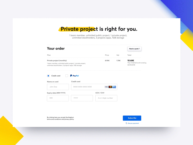 Checkout page 3d animation branding design gradient logo minimal motion product type ui ux vector web website