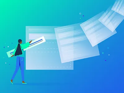 Create and Send character create empty state girl gradient human illustration person product send test ui user user testing woman women