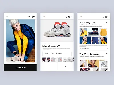 Fashion | E-Commerce App - View 1 application clean ecommerce fashion feed layout minimal mobile photography shop ui ux